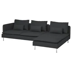 IKEA SÖDERHAMN (294.496.31) 4-местный диван с козеткой, и открытый конец Fridtun/темно-серый