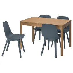 IKEA EKEDALEN / ODGER(292.214.16) стол и 4 стула, дуб / синий