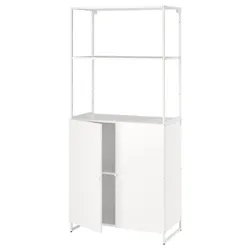 IKEA JOSTEIN(494.372.41) книжный шкаф с дверцами, вход/выход/белый