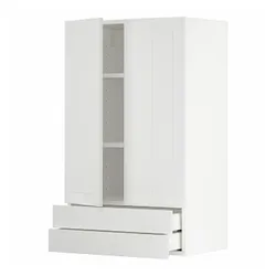 IKEA METOD / MAXIMERA(794.585.43) шафа, 2 двері / 2 ящика, білий/Stensund білий
