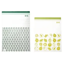 IKEA ISTAD(405.256.85) мотузкова сумка, візерунок/зелений