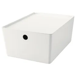 IKEA KUGGIS (602.802.05) Коробка с крышкой, белая