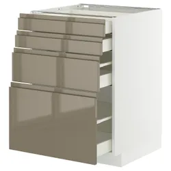 IKEA METOD / MAXIMERA(195.767.71) Она ST 4FR/4SZU, белый/voxtorp Gloss Dark -Brown