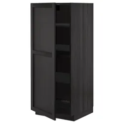 IKEA METOD (494.547.92) высокий шкаф/полки, черный / Lerhyttan черная морилка