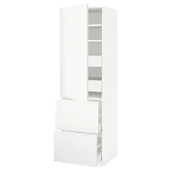 IKEA METOD / MAXIMERA (893.530.22) w sz z pół / 4 szu / drz / 2 fr, білий / Voxtorp матовий білий