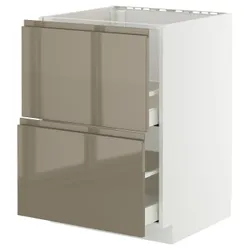 IKEA METOD / MAXIMERA(095.765.02) SZ ZL+2FR/2SZU, белый/voxtorp Gloss Dark -Brown