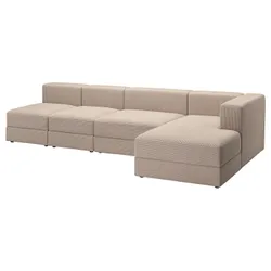 IKEA JÄTTEBO(794.694.81) 4,5-местный модульный диван с козеткой, правый/Самсала серый/бежевый