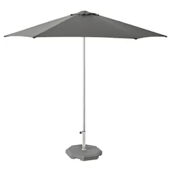 IKEA HÖGÖN(694.768.06) зонт с основанием, светло-серый / Huvön серый