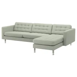 IKEA LANDSKRONA (092.704.55) 4-місний диван, з шезлонгом / Gunnared салатовий / метал