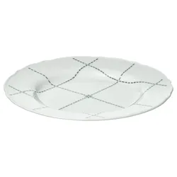 IKEA UPPLAGA(205.995.40) тарелка, шаблон/белый