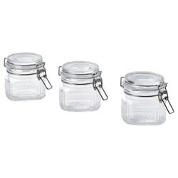 IKEA KÖSSEBÄR(105.985.36) банка с крышкой, бесцветное стекло