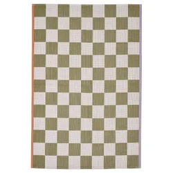 IKEA KLASSRUM(005.558.63) плоский тканий килим, білий/зелений
