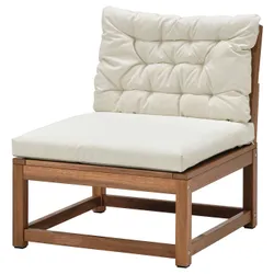 IKEA NÄMMARÖ(994.911.98) садовое кресло, светло-коричневая морилка/Куддарна бежевая