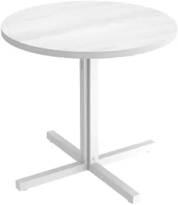Круглый обеденный стол VASAGLE, на 2–4 человека, 80 x 80 x 74,8 см | Стол кухонный на стальных ножках для гостиной, кафе, Snow