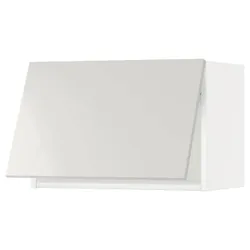 IKEA METOD(593.918.22) навісна шафа поз, білий / Ringhult світло-сірий