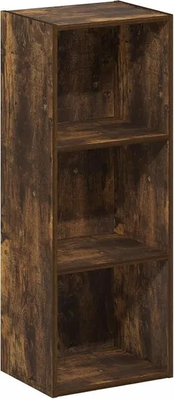 VASAGLE Книжный шкаф, 3-х уровневая полка, 30 x 24 x 94,8 см | Узкий открытый книжный шкаф для гостиной, спальни, офиса,