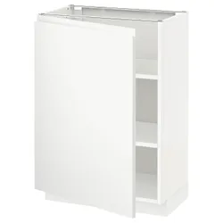IKEA METOD(094.559.20) шкаф ст/полки, белый / Воксторп матовый белый