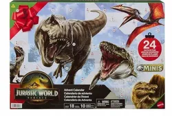 Рождественский календарь «Мир Юрского периода: Возрождение» 2025, фигурки динозавров JGB67