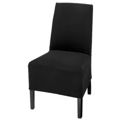 IKEA BERGMUND(093.860.88) стул средней длины с чехлом, черный/Джупарп темно-серый