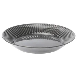 IKEA STRIMMIG(804.562.13) блюдо, сірий керамічний посуд