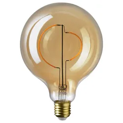 IKEA MOLNART(406.212.05) Светодиодная лампочка E27 150 Lumens, Прозрачное стекло с коричневым мячом