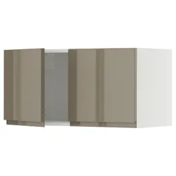 IKEA METOD(495.766.42) Кабінет у дверях SC/2, білий/Voxtorp Gloss Dark -brown
