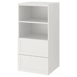 IKEA SMÅSTAD / PLATSA (093.963.46) стойка, белый белый каркас / с 2 ящиками