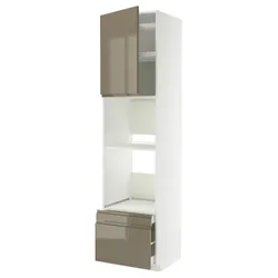 IKEA METOD / MAXIMERA(995.774.51) W Pie Pie/Pie Kom DR/2 SOW, белый/voxtorp Gloss Dark -Brown