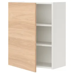 IKEA ENHET(793.209.80) 2 полиці / дверна підвісна шафа, білий / імітація дуб