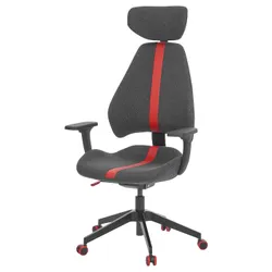 IKEA GRUPPSPEL(105.075.84) игровое / офисное кресло, Гуннаред черный/серый