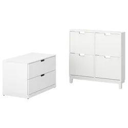 IKEA STÄLL / NORDLI(395.279.30) Мебель для зала, набор из 2 шт., белый