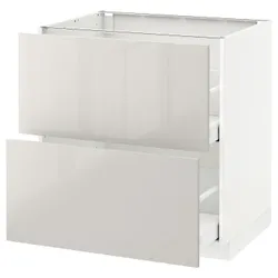 IKEA METOD / MAXIMERA (491.417.96) sz stj 2fr / 2in szu, білий / Ringhult світло-сірий