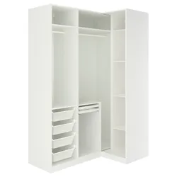 IKEA PAX / FYRUDDEN(095.817.54) кутовий гардероб, білий/синій