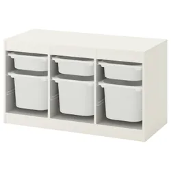 IKEA TROFAST(692.284.73) полка с контейнерами, белый / белый