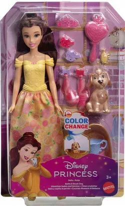 Ігровий набір для ляльок принцеси Діснея Белла з собакою +3 JFC42