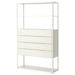 IKEA FJÄLKINGE(999.325.40) книжкова шафа з ящиками, білий
