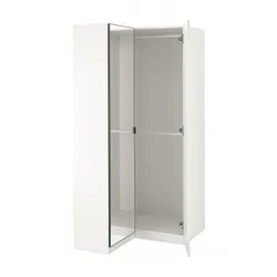 IKEA PAX / FARDAL/ÅHEIM(793.361.51) угловой шкаф, глянцевый белый/зеркальный