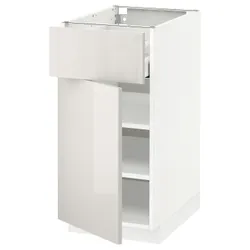 IKEA METOD / MAXIMERA(194.572.16) шкаф stj szu / дверь, белый / Рингхульт светло-серый