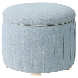 IKEA ÅTERLÖGA(005.702.41) пуф, с контейнером/голубым