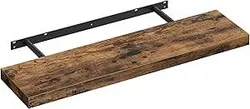 VASAGLE LWS28BX Полка настенная, 20 х 80 х 3,8 см, полка для фоторамки, настенная отделка, полка для гостиной, кабинета, кухни,