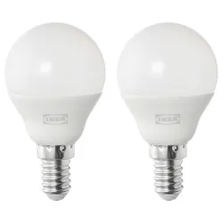 IKEA SOLHETTA  Светодиодная лампа E14 470 люмен, глобус белый опаловый (904.987.07)