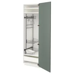 IKEA METOD / MAXIMERA(593.707.30) высокий шкаф / промышленный интерьер, белый/бодарп серо-зеленый
