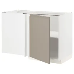 IKEA METOD(194.922.10) кутова шафа з полицею, білий/Upplöv матовий темно-бежевий