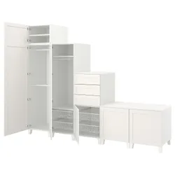 IKEA PLATSA(694.878.57) шкаф 6 дверей+3 ящика, белый/саннидал белый
