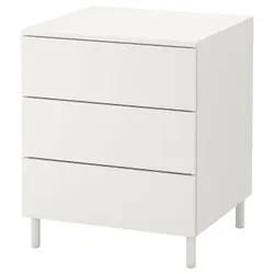 IKEA PLATSA(492.772.47) комод, 3 ящика, белый / Фоннес белый