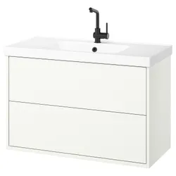 IKEA HAVBÄCK / ORRSJÖN(595.213.24) тумба під умивальник з ящиками/мийкою/змішувачем, білий