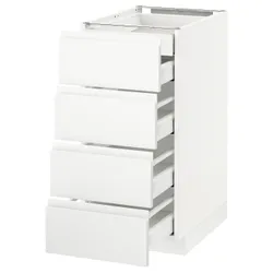 IKEA METOD / MAXIMERA(091.120.98) sz stj 4fr / 2n / 3wd, білий / Voxtorp матовий білий