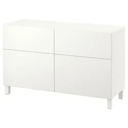 IKEA BESTÅ(991.953.05) комбинация полок с дверцами/ящиками, белый / Лаппвикен / Стаббарп белый