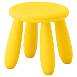 IKEA MAMMUT (203.823.24) Дитячий стілець,табурет жовтий