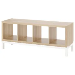 IKEA KALLAX (994.426.74) книжкова шафа з несучим каркасом, ефект білого дуба / білий